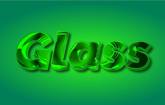 Vektor glas-stil 3d-text-effekt