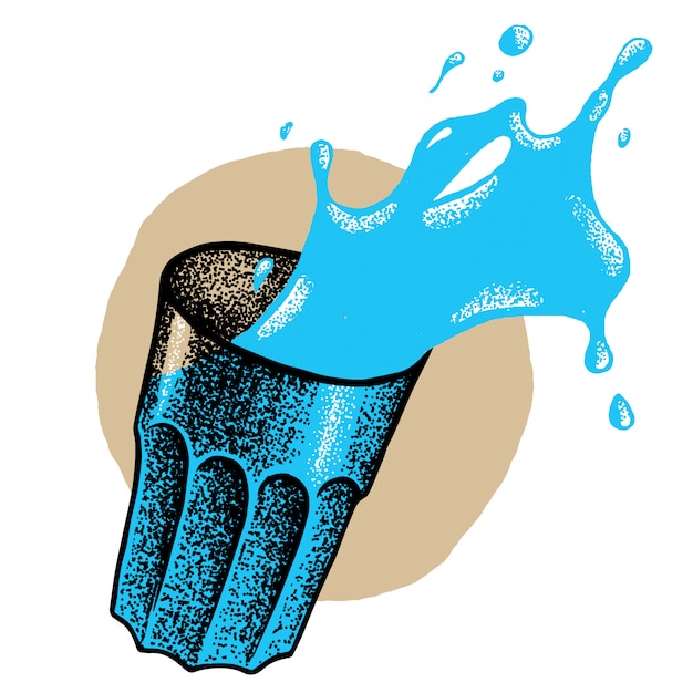 Glas wasserillustration