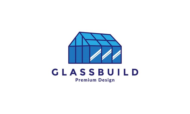 Glasbau industrie fabrik logo vektor symbol icon design illustration