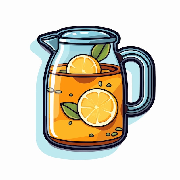 Glasbecher Saft Orangensaft Illustration