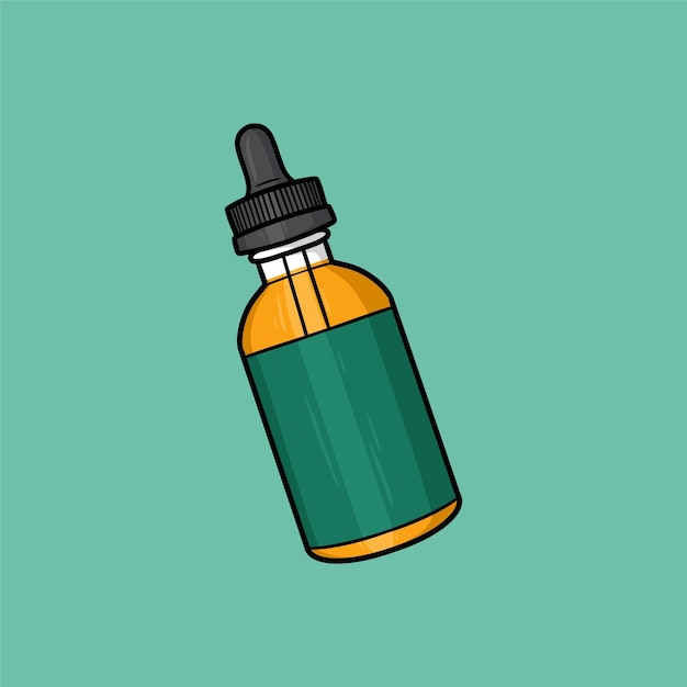 Glasflasche vape 60ml cartoon illustration