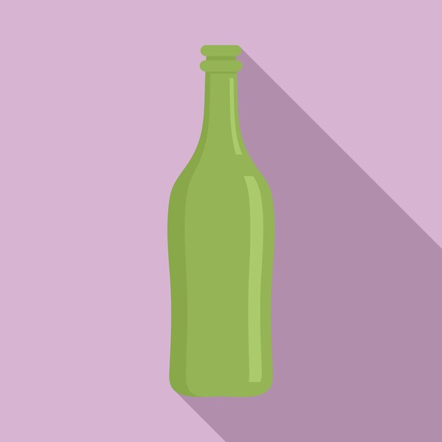 Glasflaschen-symbol flache illustration des glasflaschen-vektorsymbols für webdesign