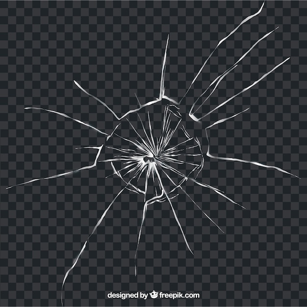 Glasscherben in realistischer Art ohne Hintergrund