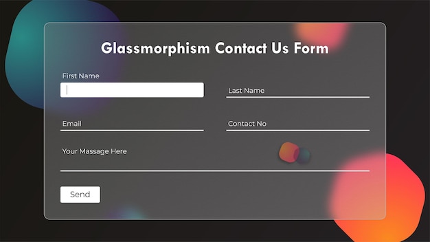 Glassmorphism-Konzept mit geometrischen Formen. Farbverlauf-Vektor-Glasmorphismus-Banner-Hintergrund.