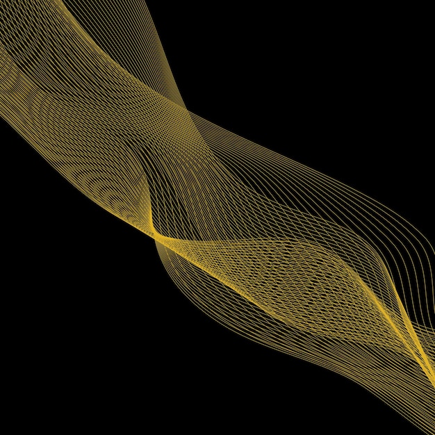 Glatter abstrakter Hintergrund der goldenen Welle