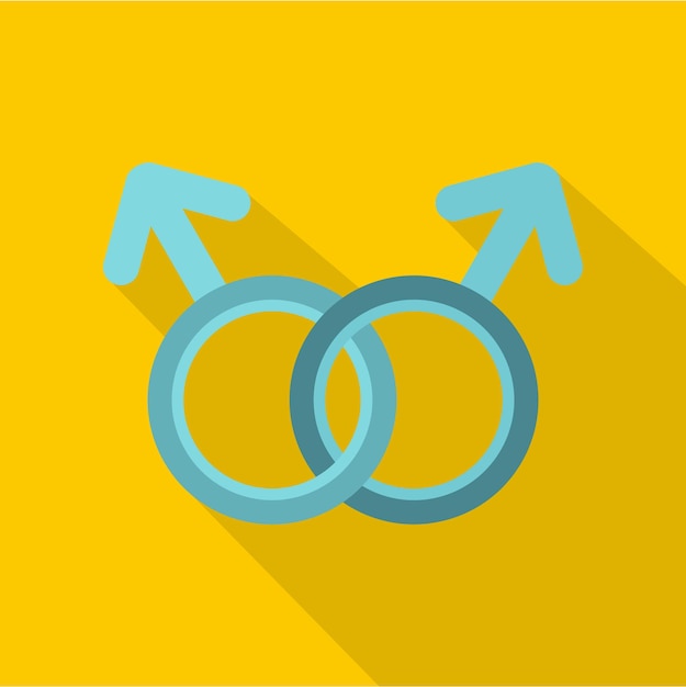 Gleichgeschlechtliches liebeszeichen-symbol flachdarstellung von gleichgeschlechtlichem liebeszeichen vektor-symbon für das web