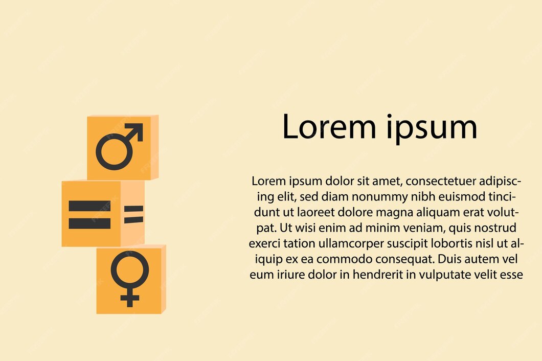  Gleichheitszeichen zwischen Symbolen von Männern und Frauen Konzept für ...