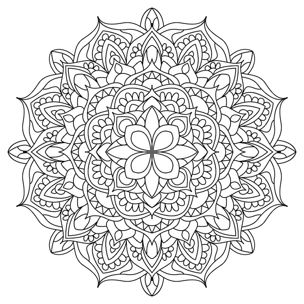 Vektor gliederung mandala