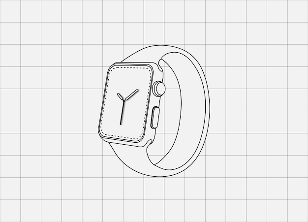 Vektor gliederungsdesign iwatch