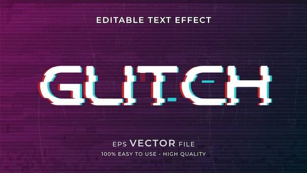 Glitch-bearbeitbarer Texteffekt