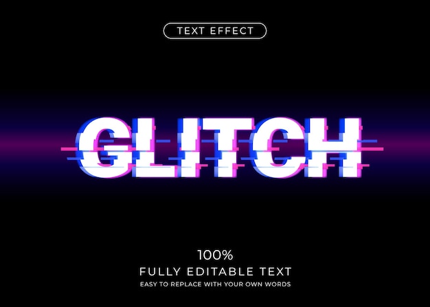 Glitch-Texteffekt Bearbeitbarer Schriftstil
