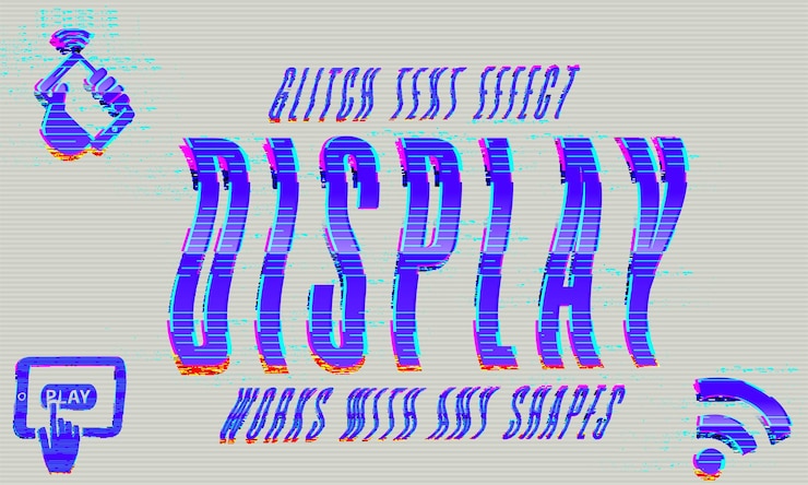 Glitch-Texteffekt-Generator-Grafikstil-Mockup