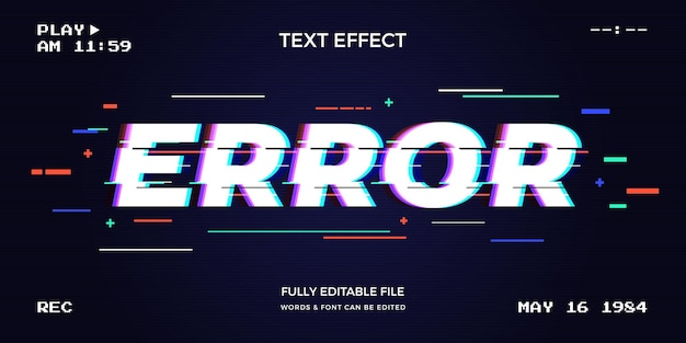 Glitch Texteffekt