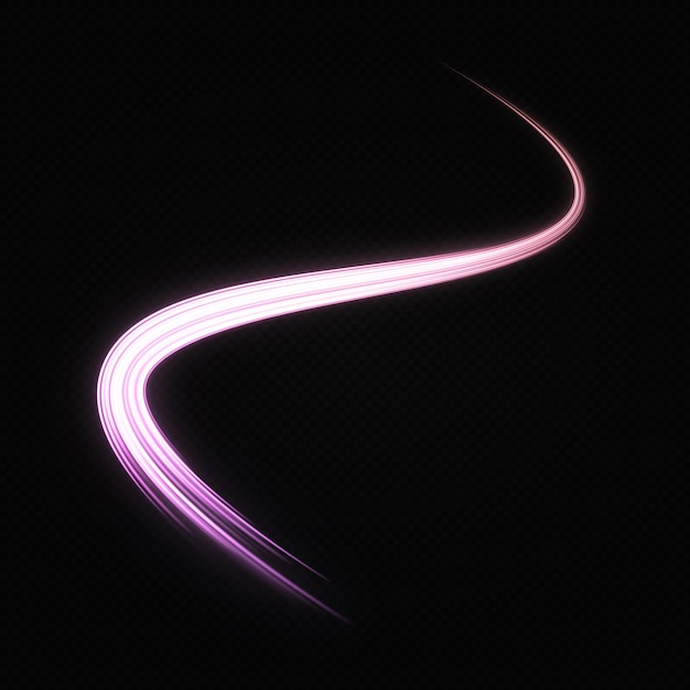 Vektor glitzernde kosmische spur. glänzendes wellendesignelement mit lichteffekt