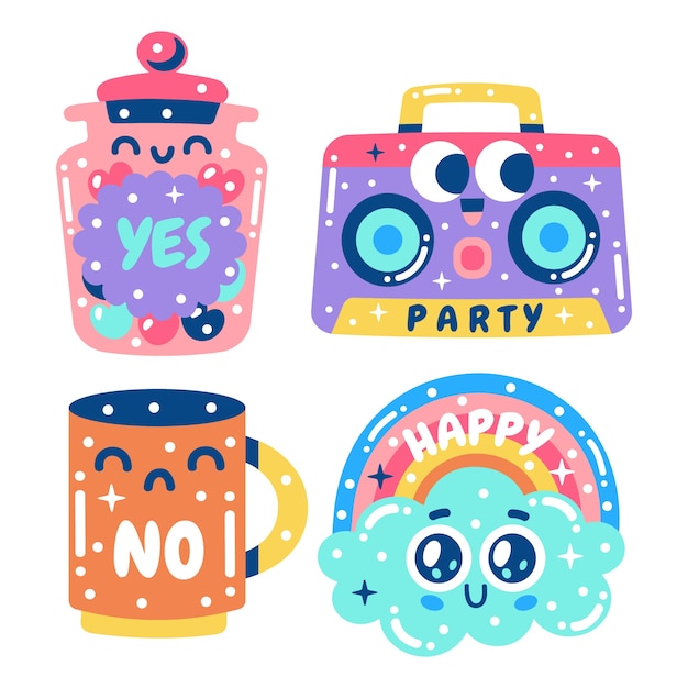 Glitzernde Sticker