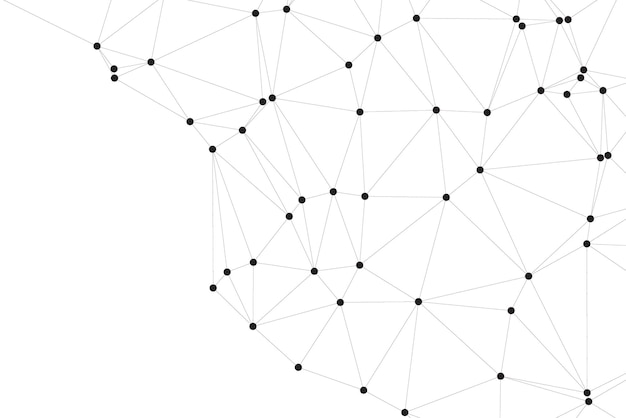 Global network connection background for banner design Abstract line background with connecting dots and lines Network Connecting dot polygon Social network communication Internet technology