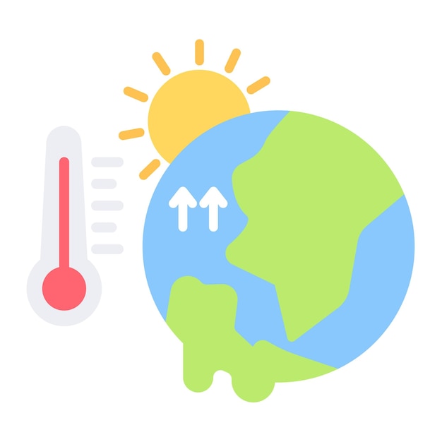 Vektor global warming vector illustration (vektorscheinung der globalen erwärmung)