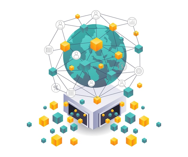Globale Blockchain-Technologie-Netzwerke in Unternehmensinvestitionen