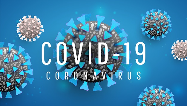 Vektor globale infektion der coronavirus-zelle auf gradientenhintergrund