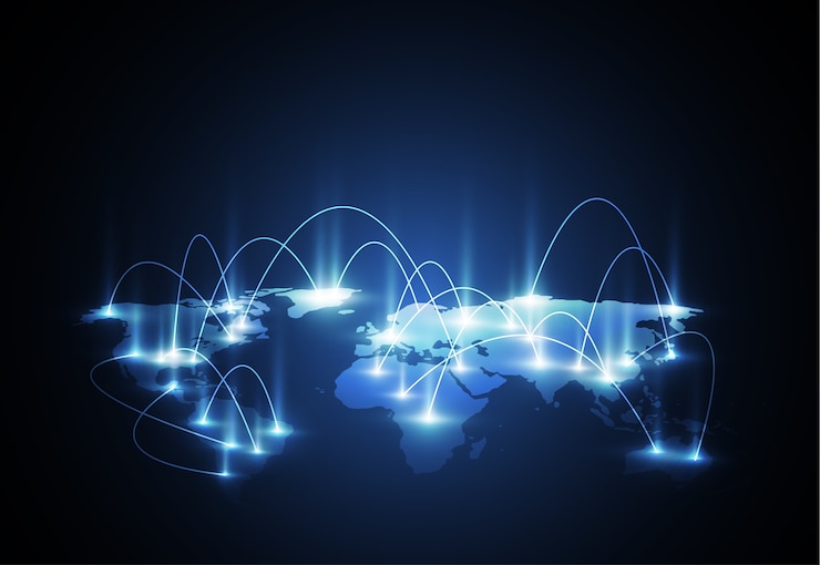 Vektor globale netzwerkverbindung