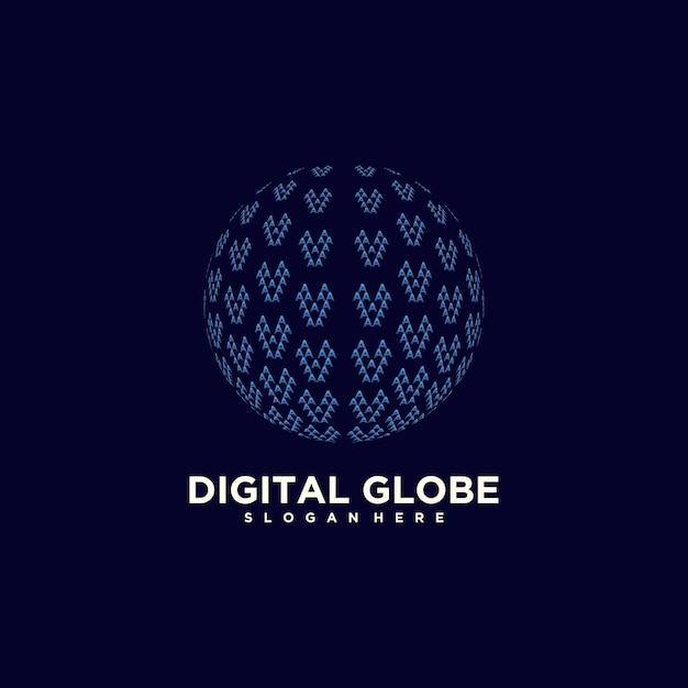 Globaler logo-design-premium-vektor