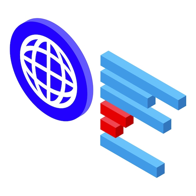 Vektor globales internet-kontroll-symbol isometrischer vektor elternpflege