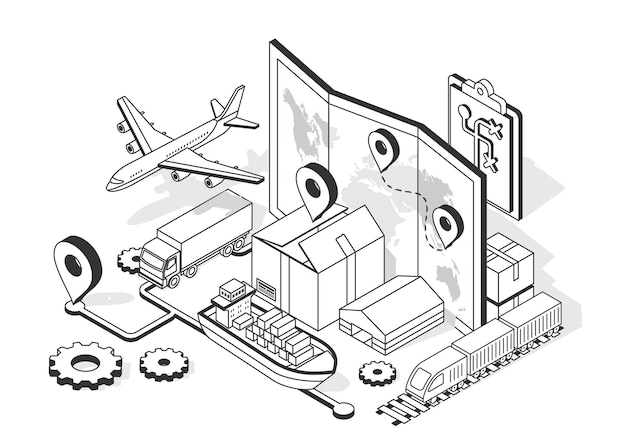 Globales Logistikbanner