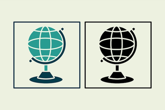 Globe icon icon related to UI elements suitable for web site app user interfaceselement printable etc solid icon style simple vector design editable