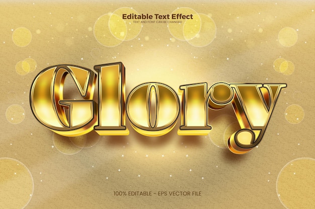 Glory-bearbeitbare Texteffekte im modernen Trend-Stil
