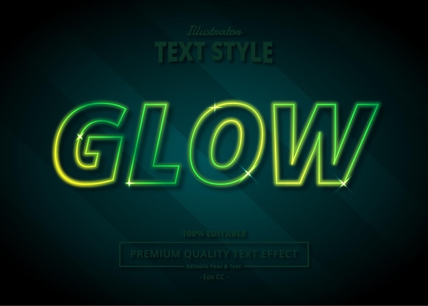 Glow illustrator texteffekt