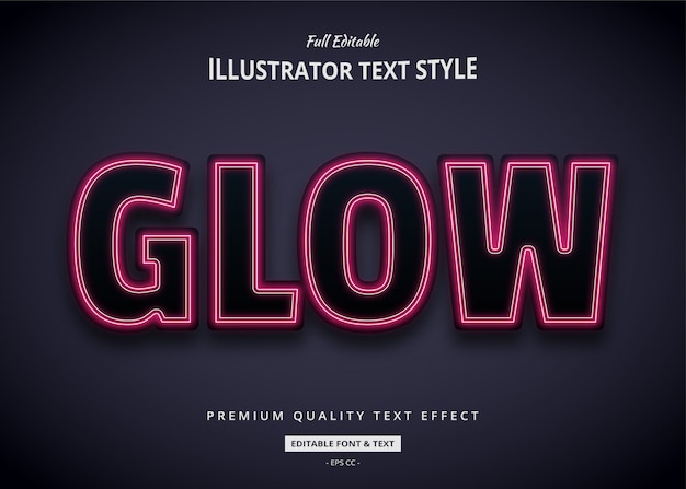 Glow text style effekt