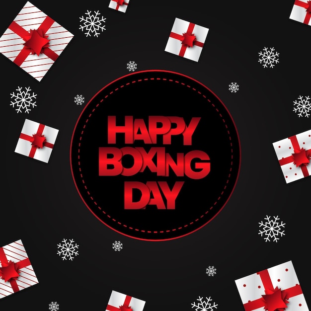 Vektor glückliche boxing day-hintergrunddesignillustration