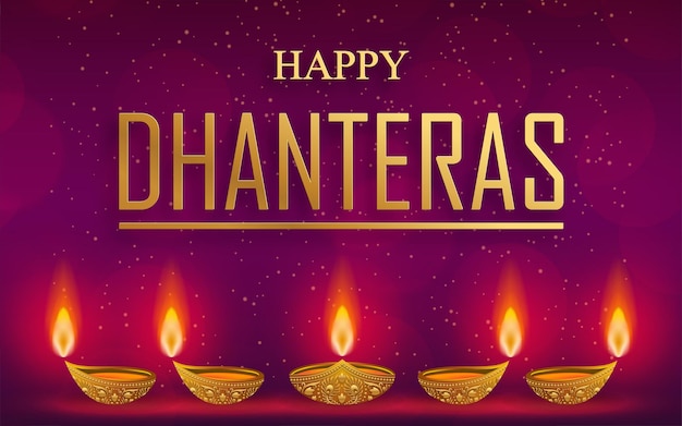 Glückliche dhanteras-festivalkarte