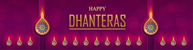 Glückliche dhanteras-festivalkarte