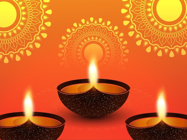 Glückliche Diwali-Feier-Grußkarte und Hintergrund