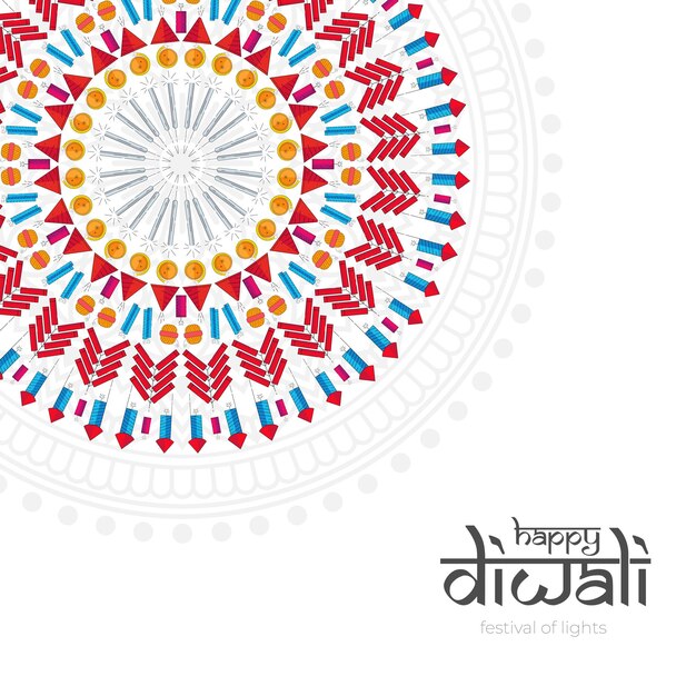 Glückliche diwali-festival-gruß-hintergrund-design-schablone