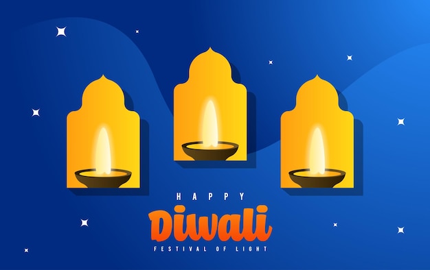 Glückliche diwali-tageshintergrundillustration