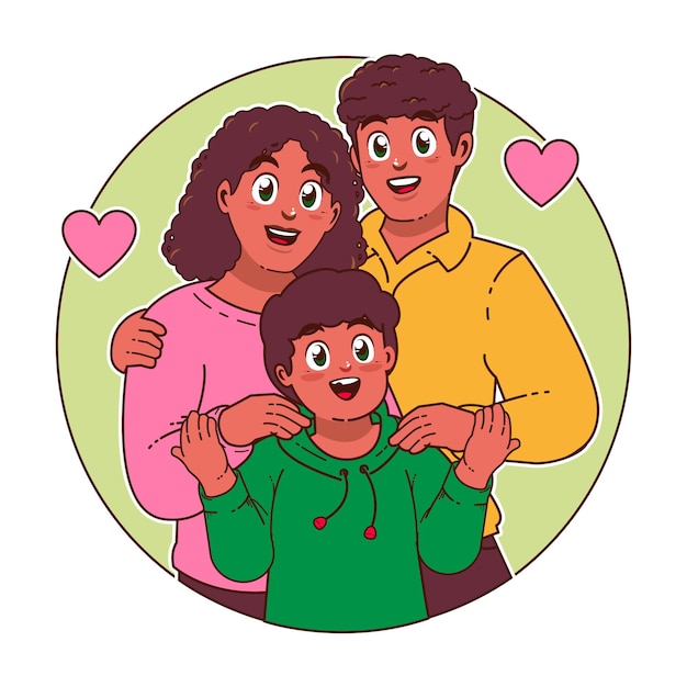 Glückliche familie illustration