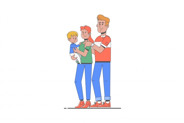 Glückliche junge Familie