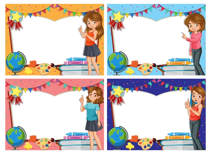 Vektor glückliche kinder in einem festlichen klassenzimmer