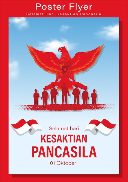 Glückliche Pancasila-Tagesillustration