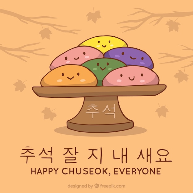 Glücklicher chuseok-hintergrund