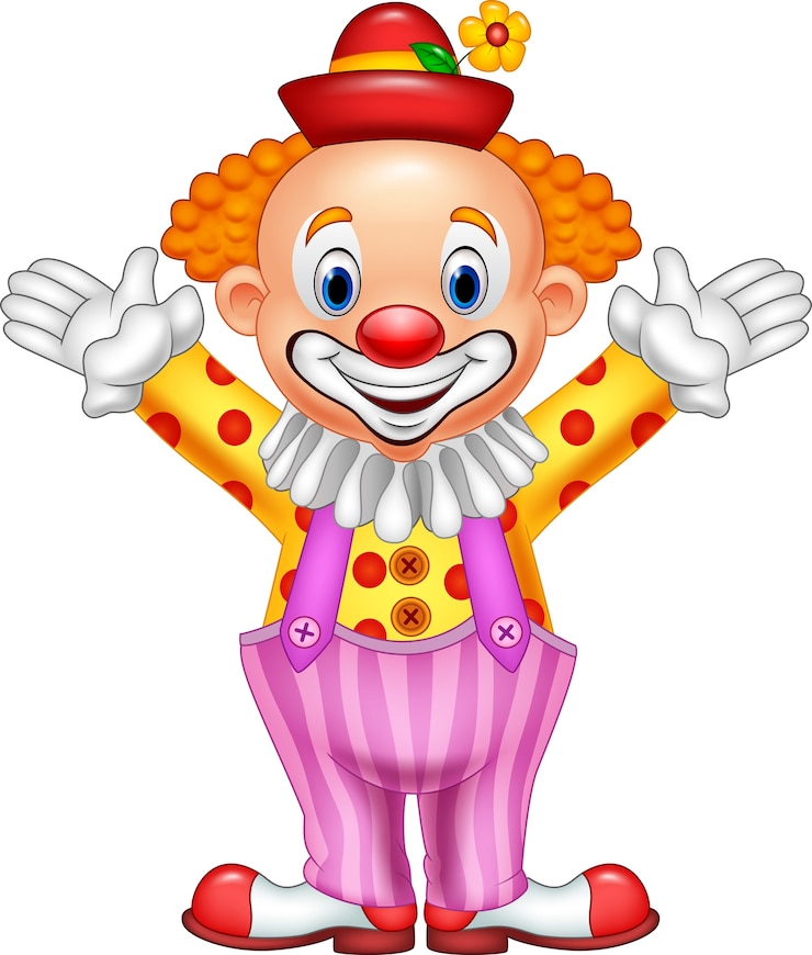 Vektor glücklicher clown der karikatur