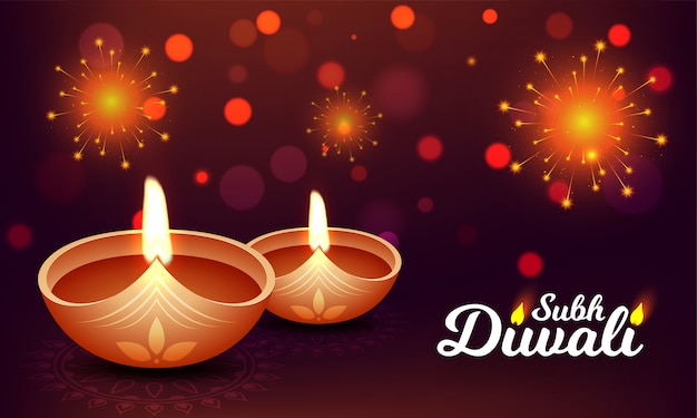 Vektor glücklicher diwali hintergrund.