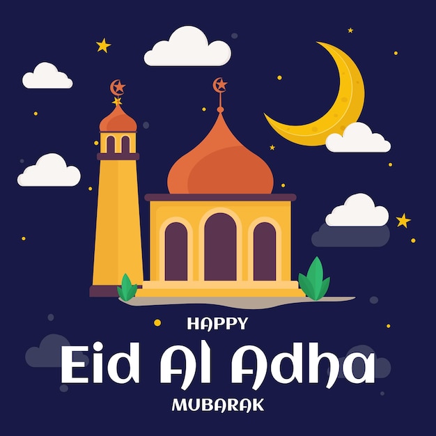 Glücklicher eid al adha zelebrator