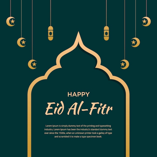 Vektor glücklicher eid al-fitr hintergrund