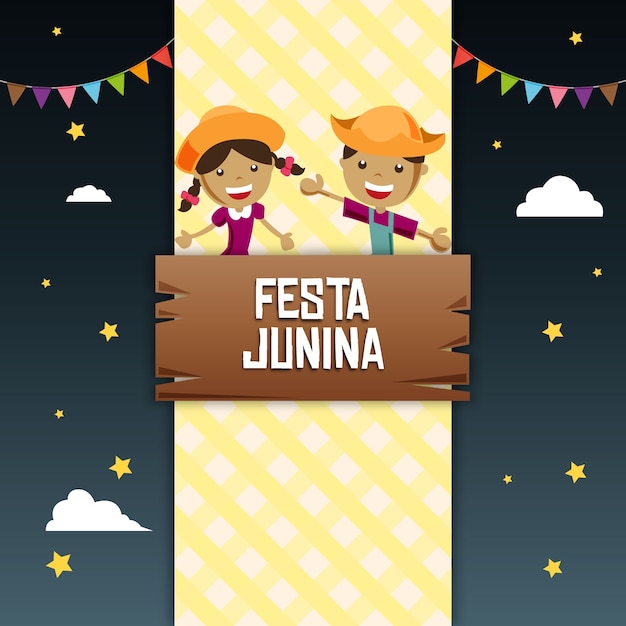 Glücklicher festa junina hintergrund