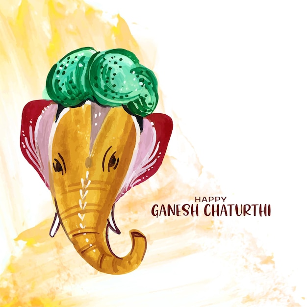 Glücklicher ganesh chaturthi religiöser festivalmythologiehintergrund