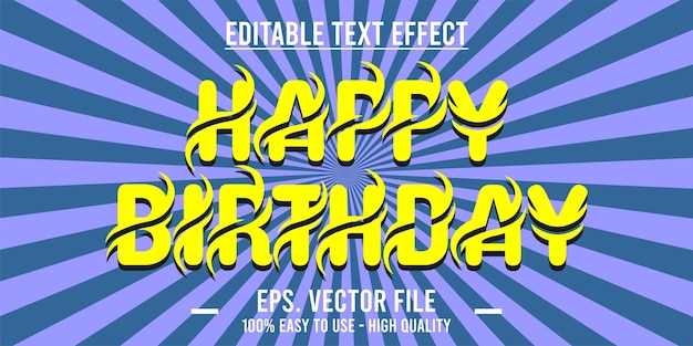 Glücklicher Geburtstag Text-Effekt