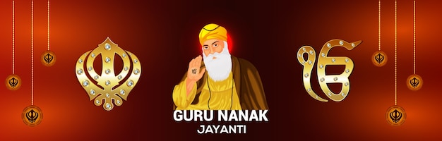 Glücklicher guru nanak jayanti banner